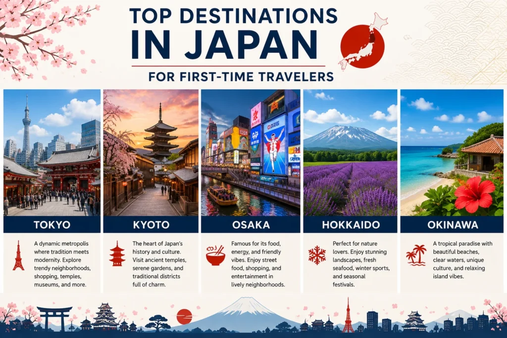 japan destinations for first time travelers